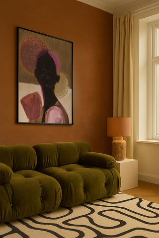 Silhouette Lady 3 - Canvas ( Frame)