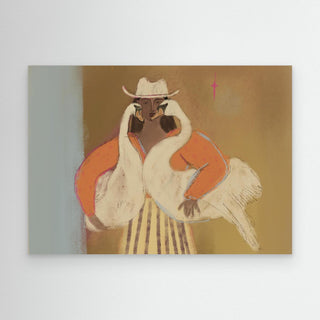 Swan Lady Horizontal - Canvas (Frame)