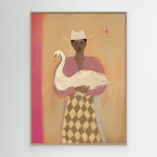 Swan Lady 2 - Canvas ( Frame) 