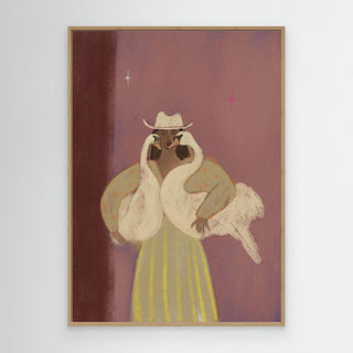 Swan Lady - Canvas ( Frame)  